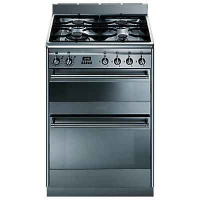 Smeg SUK62MX8 Dual Fuel Cooker, Stainless Steel